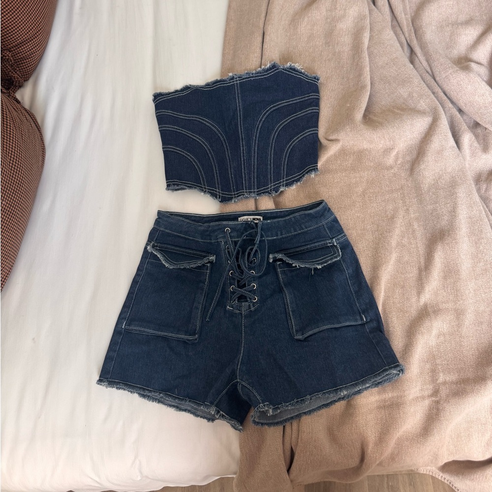 FASHION NOVA DENIM SET